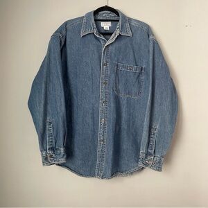 Arizona Blue Denim Button-Up Shirt
